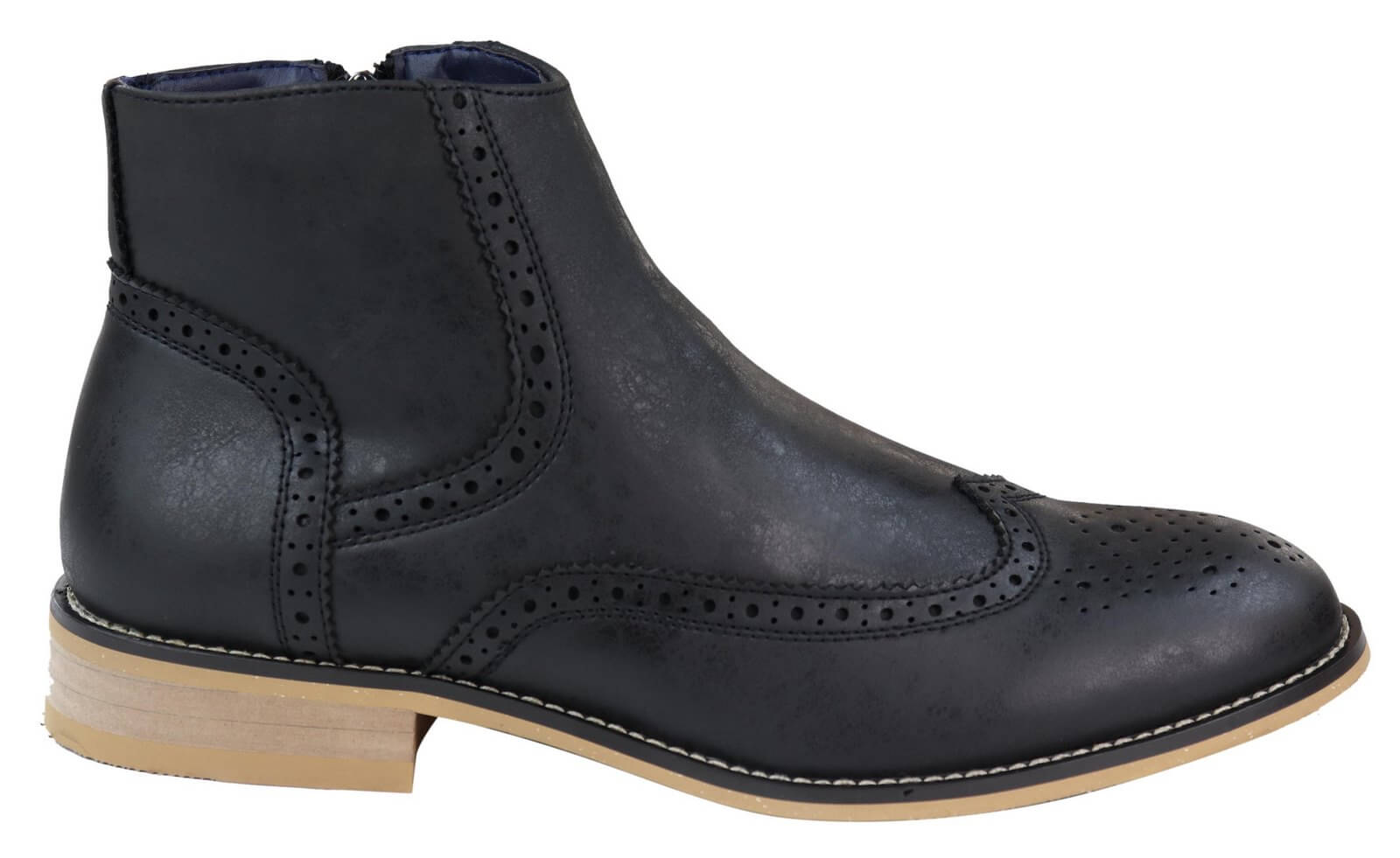 Ανδρικές Μπότες Peaky Blinders Brogue με Φερμουάρ