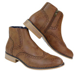 Ανδρικές Μπότες Peaky Blinders Brogue με Φερμουάρ