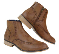 Ανδρικές Μπότες Peaky Blinders Brogue με Φερμουάρ