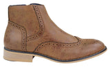 Ανδρικές Μπότες Peaky Blinders Brogue με Φερμουάρ