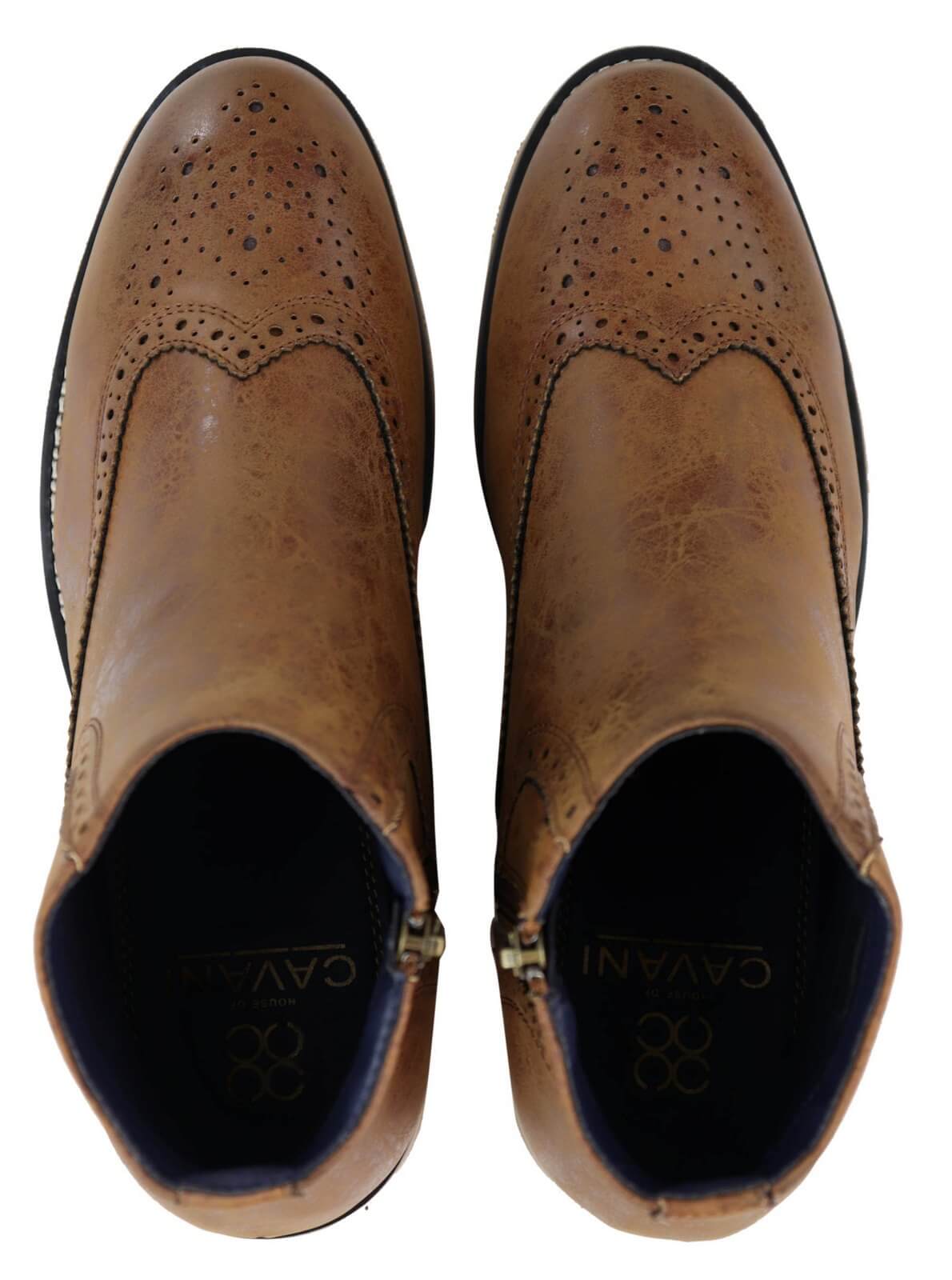 Ανδρικές Μπότες Peaky Blinders Brogue με Φερμουάρ