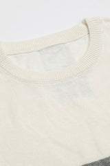Πλεκτό T-Shirt με Λευκό και Μαύρο Χρώμα για Άνδρες