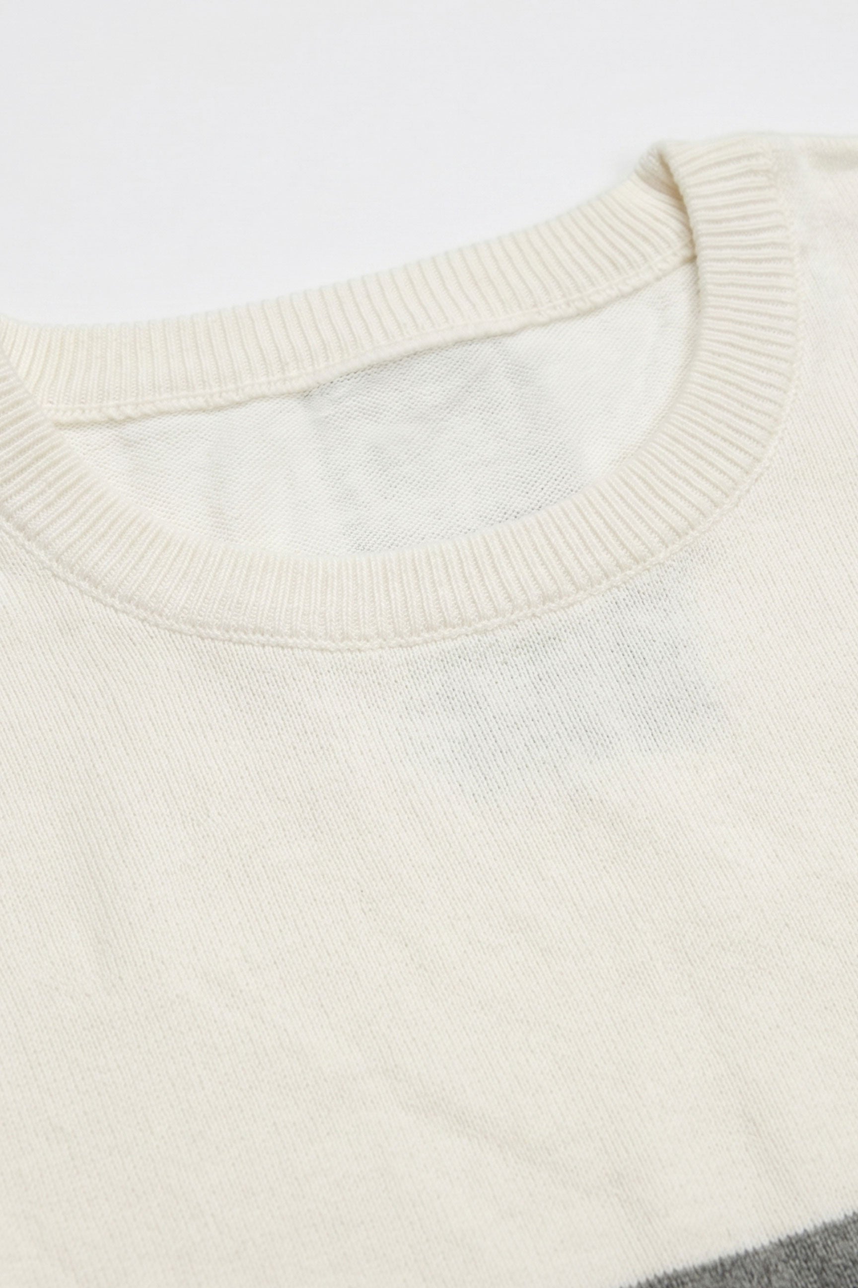 Πλεκτό T-Shirt με Λευκό και Μαύρο Χρώμα για Άνδρες
