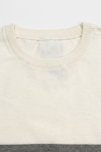 Πλεκτό T-Shirt με Λευκό και Μαύρο Χρώμα για Άνδρες