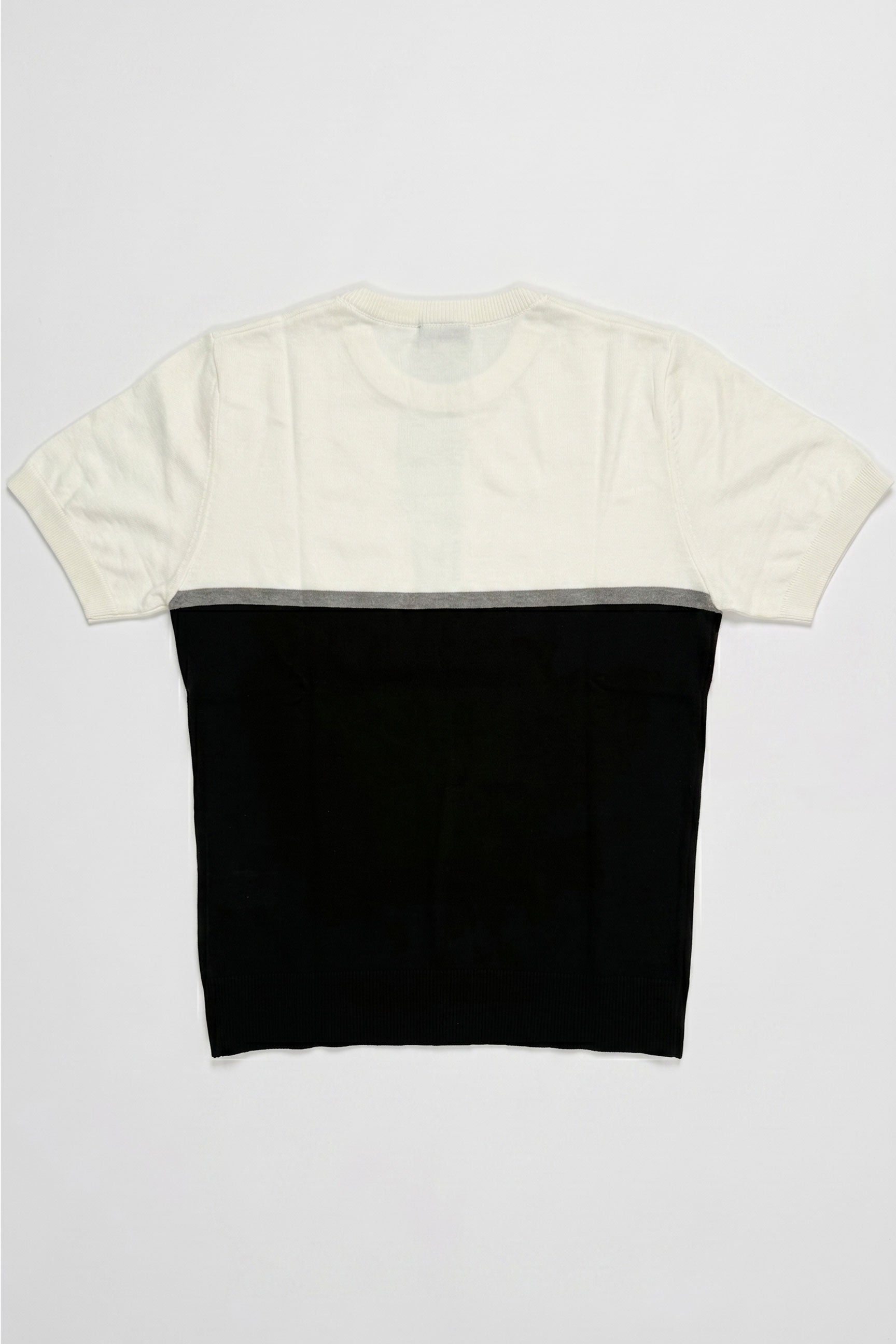 Πλεκτό T-Shirt με Λευκό και Μαύρο Χρώμα για Άνδρες