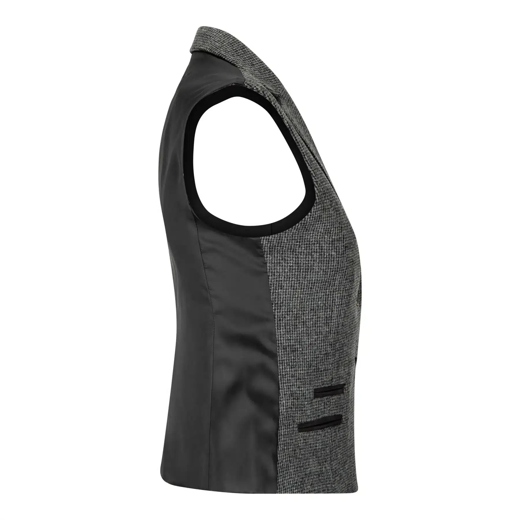 Γυναικείο γκρι γιλέκο ψαροκόκαλο από τουίντ σε γραμμή Peaky Tailored της δεκαετίας του 1920, vintage ρετρό