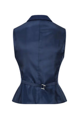 Γυναικείο γιλέκο ψαροκόκαλο από τουίντ, μπλε, vintage, κλασικό Gatsby Blinders, δεκαετίας του 1920