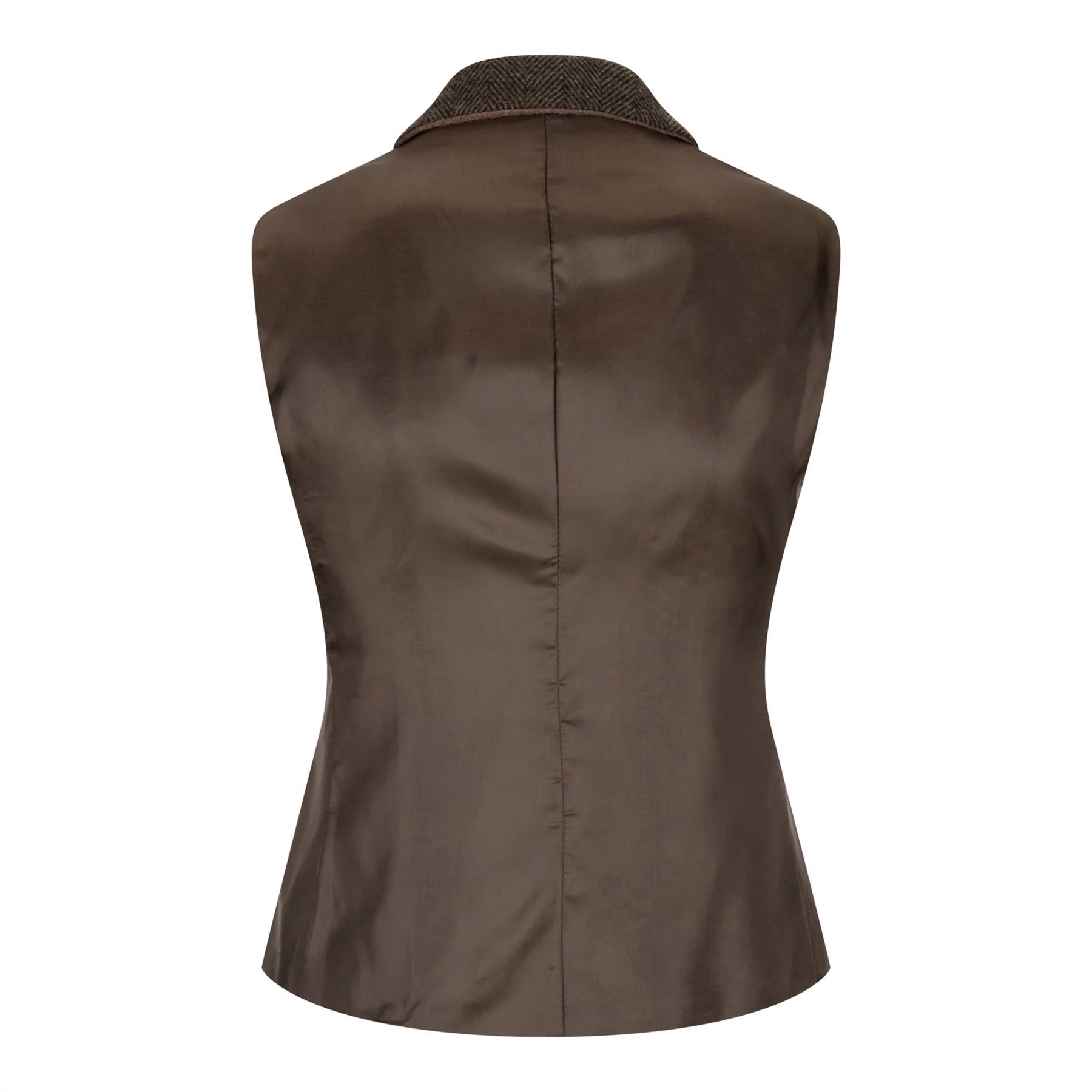 Γυναικείο γιλέκο ψαροκόκαλο από τουίντ, καφέ, vintage, δεκαετίας του 1920, κλασικό, κομψό
