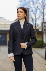 Γυναικείο Μαύρο μπουφάν Tweed Ψαροκόκκαλο Μαλλί Κλασικό Έξυπνο Καθημερινό Βίντατζ Δεκαετία του 1920