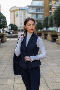 Γυναικείο Μαύρο Γιλέκο Τουίντ Ψαροκόκκαλο Μάλλινο Κλασικό Έξυπνο Καθημερινό Βίντατζ Δεκαετία του 1920